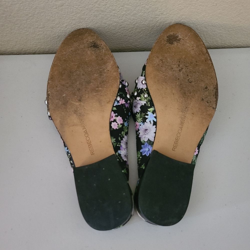 rebecca minkoff slip-on mules milena floral studded womens size 7 - Picture 6 of 8